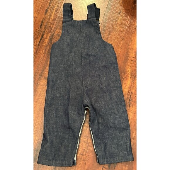 Denim Overalls Red Stitching Kids  Health Tex USA 24m Stantogs Retro - Picture 3 of 6